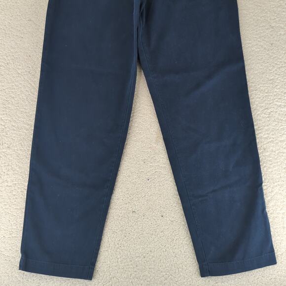 Vintage 90s Calvin Klein Pleated Pants Navy Blue Tapered Leg Women's 6 High-rise - Picture 4 of 11